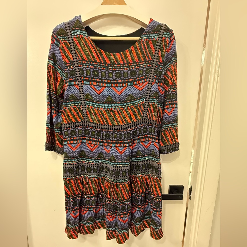 Desigual Multicolor Patterned Long Sleeve Dress